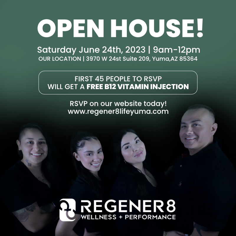 Regener8 Wellness + Performance Open House Event - June 24th, 2023 - Yuma, Arizona 85364